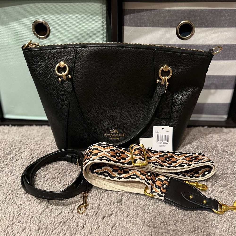 Coach satchel with extra crossbody guitar strap